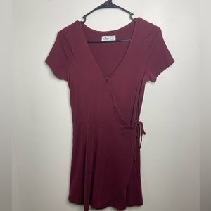 Burgundy. Hollister. Wrap dress. Size Medium.